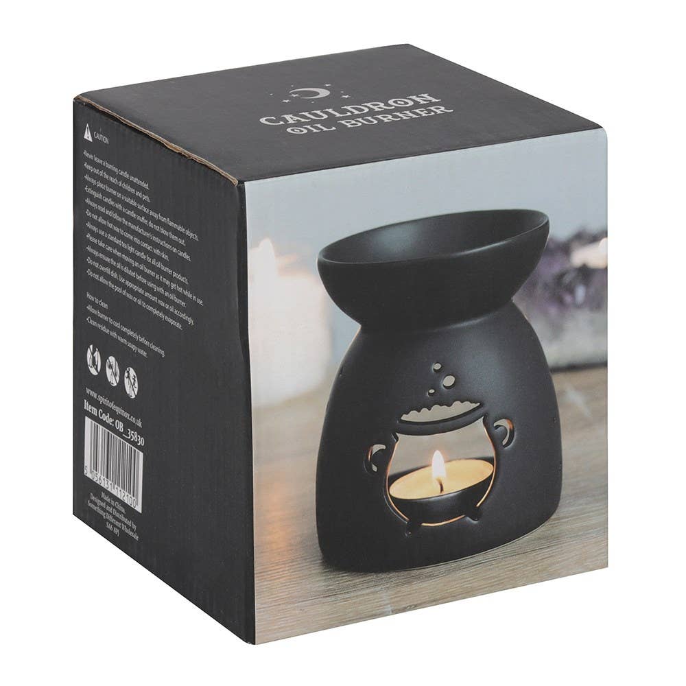 Gothic Black Cauldron Cut Out Oil Burner and Wax Warmer Something Different Wholesale