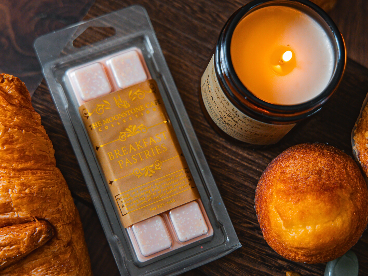 Breakfast Pastries Scented Soy Candle 130g Hex & Boon
