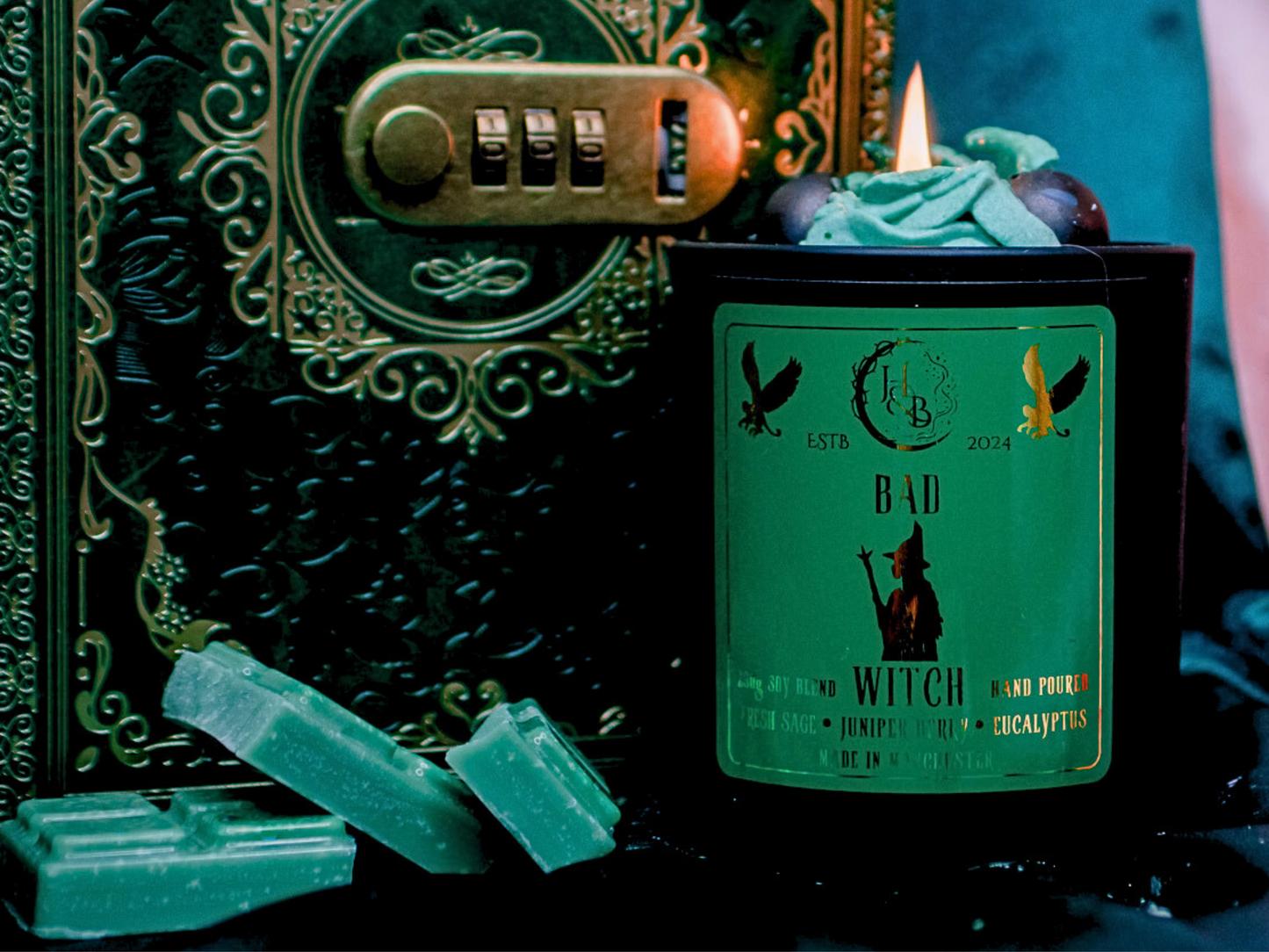 BAD WITCH - Sage & Juniper Berry Scented Whipped Candle Hex & Boon