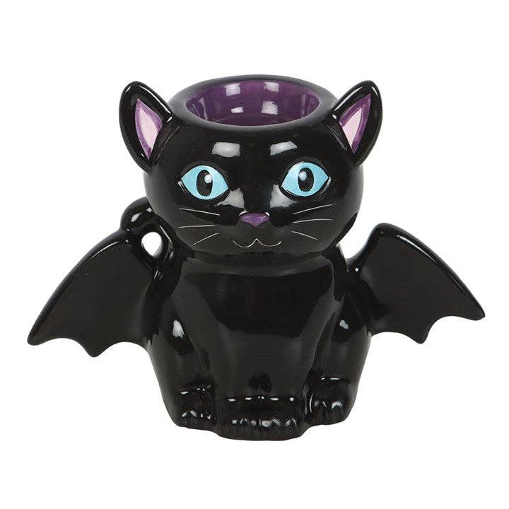 Cute and Creepy Gothic Bat Cat Oil Burner and Wax Warmer Something Different Wholesale