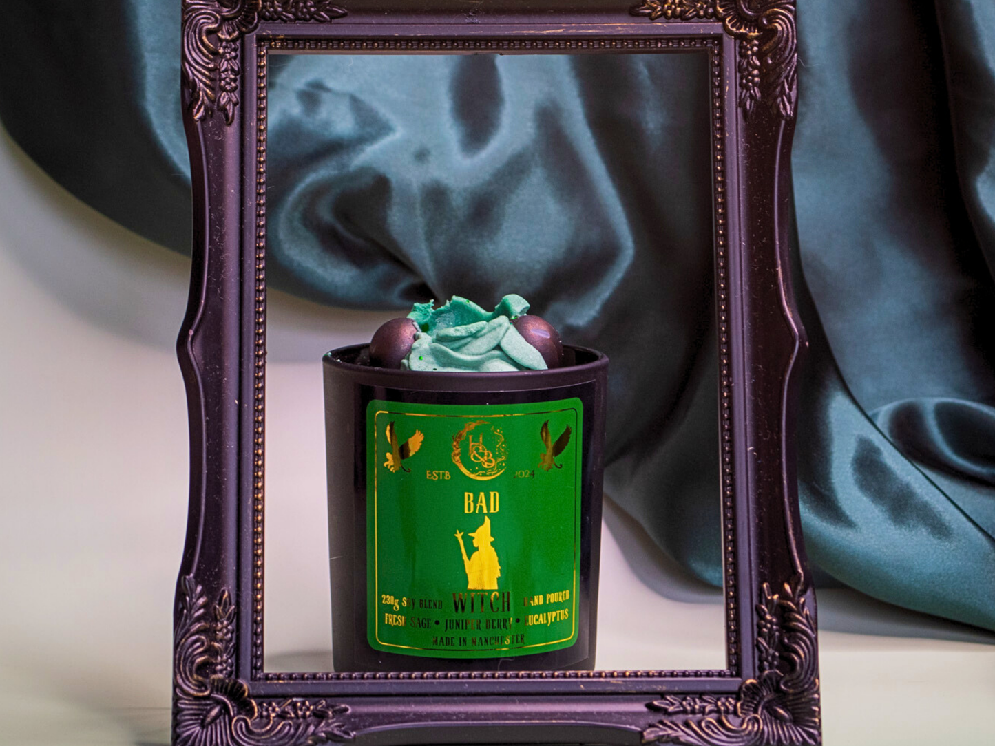 BAD WITCH - Sage & Juniper Berry Scented Whipped Candle Hex & Boon