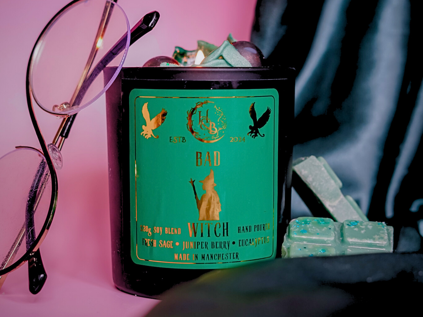 BAD WITCH - Sage & Juniper Berry Scented Whipped Candle Hex & Boon