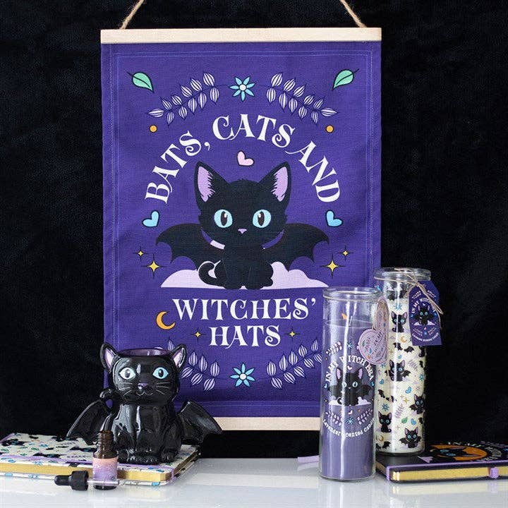 Cute and Creepy Gothic Bat Cat Oil Burner and Wax Warmer Something Different Wholesale