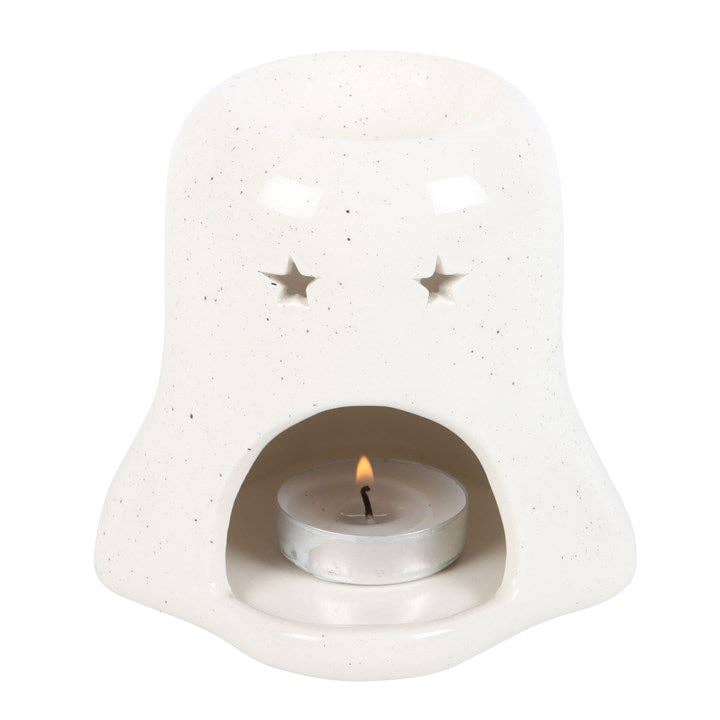 Ghost Shaped Halloween Oil Burner & Wax Warmer with Pumpkin Something Different Wholesale