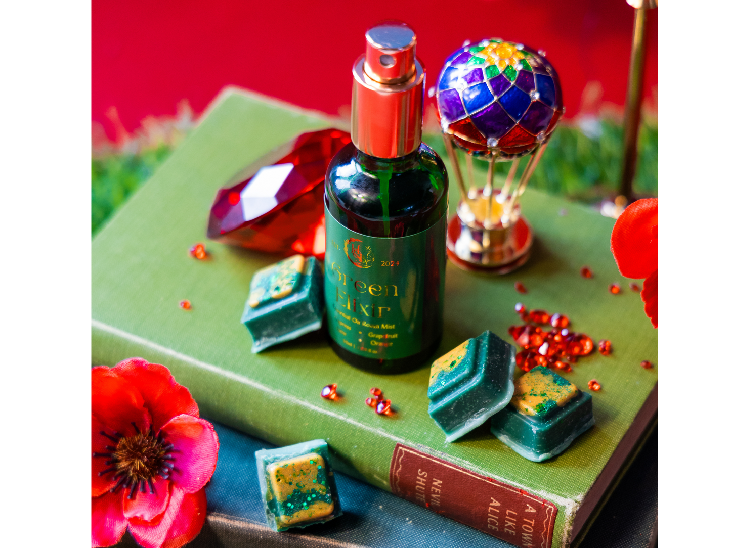 Green Elixir Essential Oil Mist (Lime, Grapefruit, Cypress, Orange) Hex & Boon