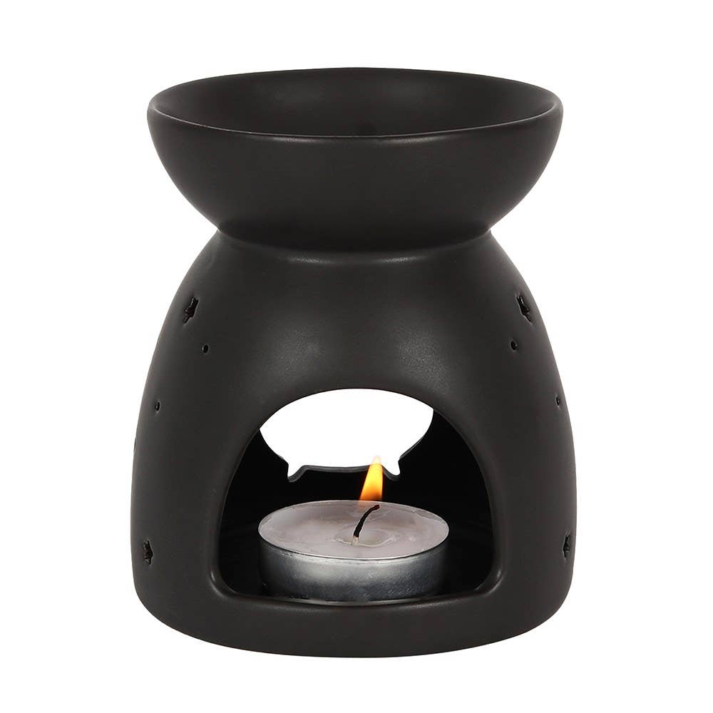 Gothic Black Cauldron Cut Out Oil Burner and Wax Warmer Something Different Wholesale