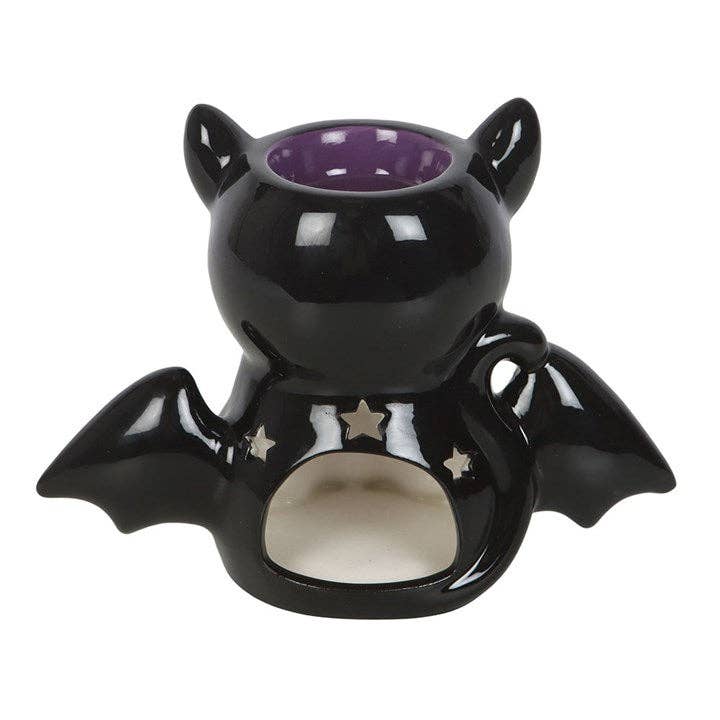 Cute and Creepy Gothic Bat Cat Oil Burner and Wax Warmer Something Different Wholesale