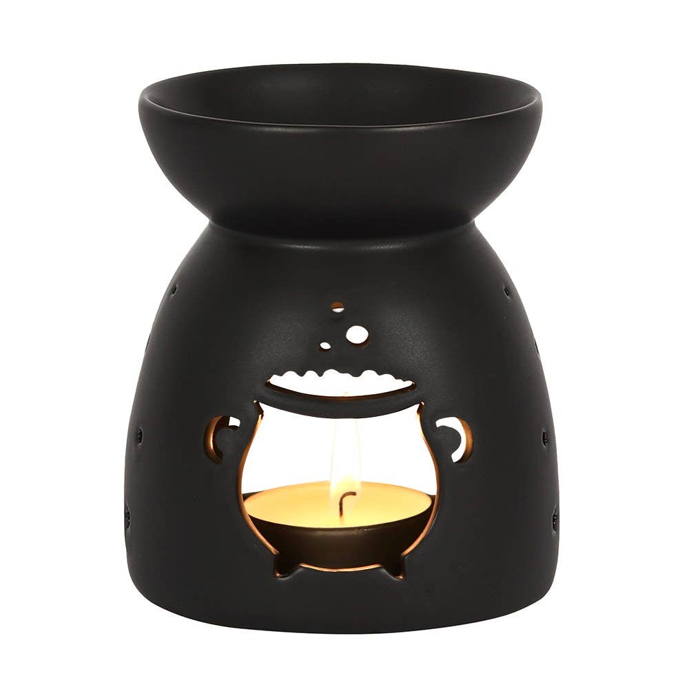 Gothic Black Cauldron Cut Out Oil Burner and Wax Warmer Something Different Wholesale
