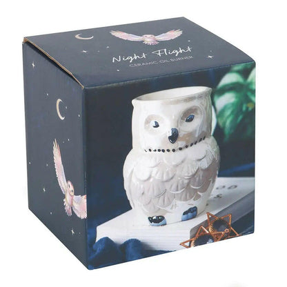 Iridescent Owl Oil Burner and Wax Warmer My Store