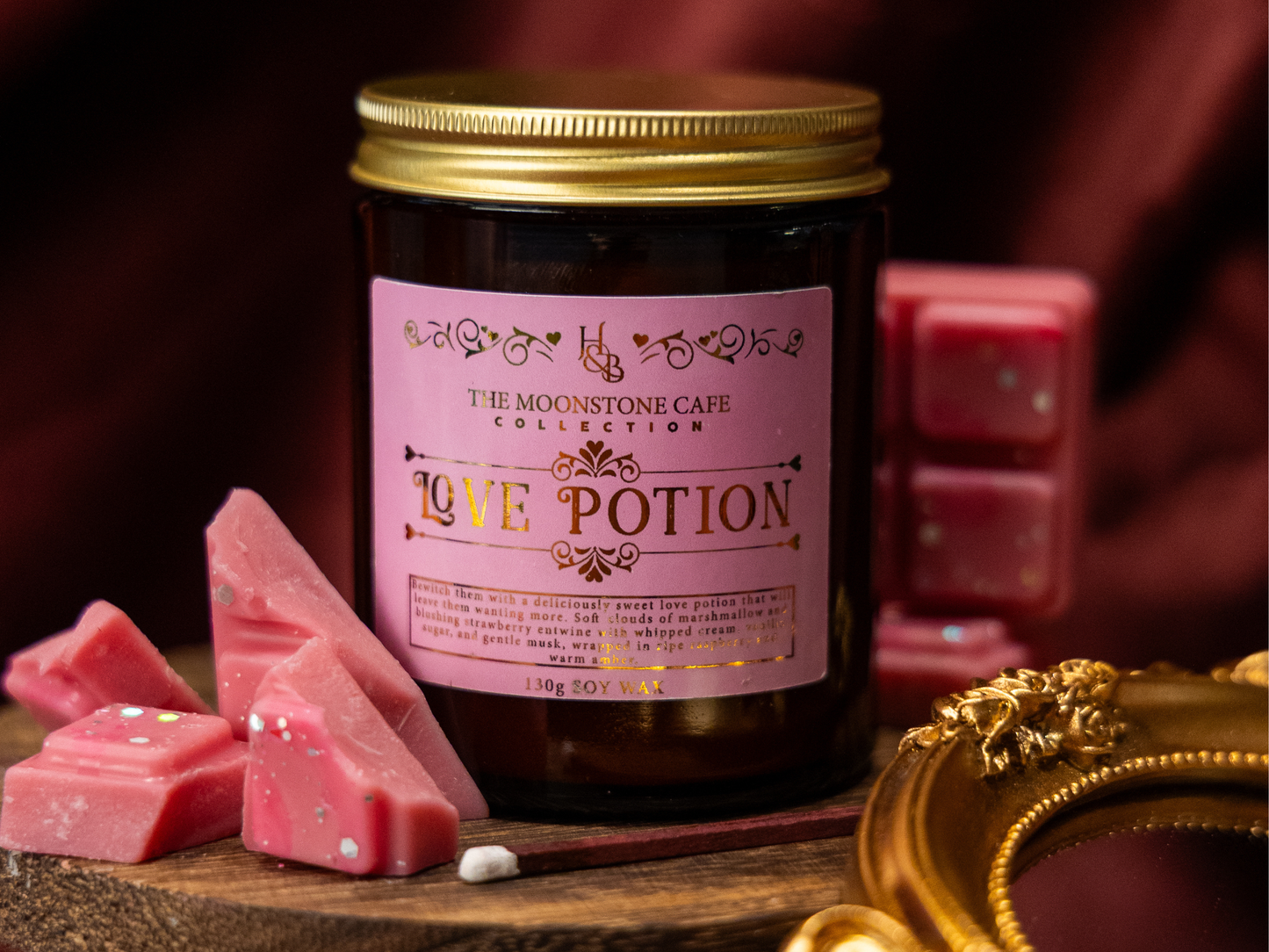 Love Potion Scented Soy Candle 130g Hex & Boon