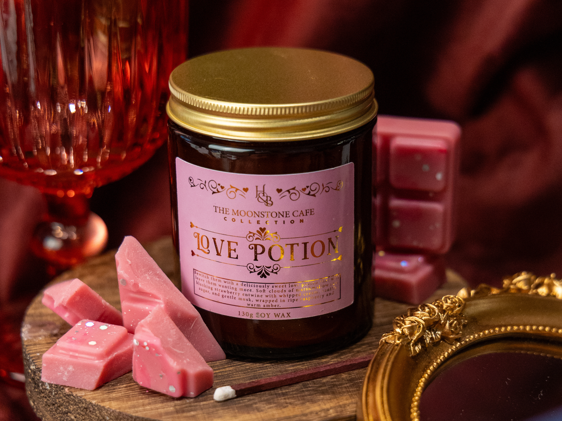 Love Potion Scented Soy Candle 130g Hex & Boon