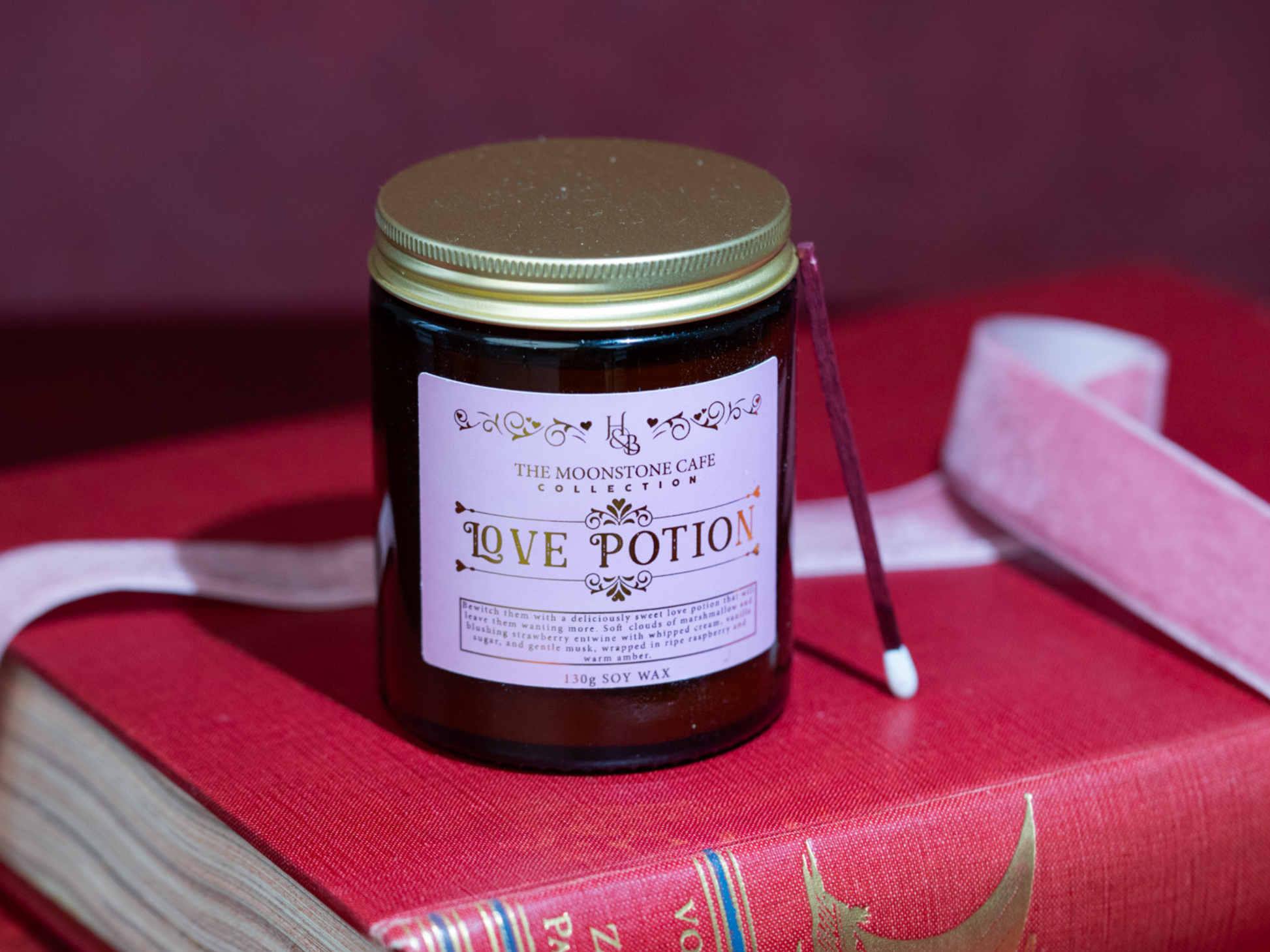 Love Potion Scented Soy Candle 130g Hex & Boon
