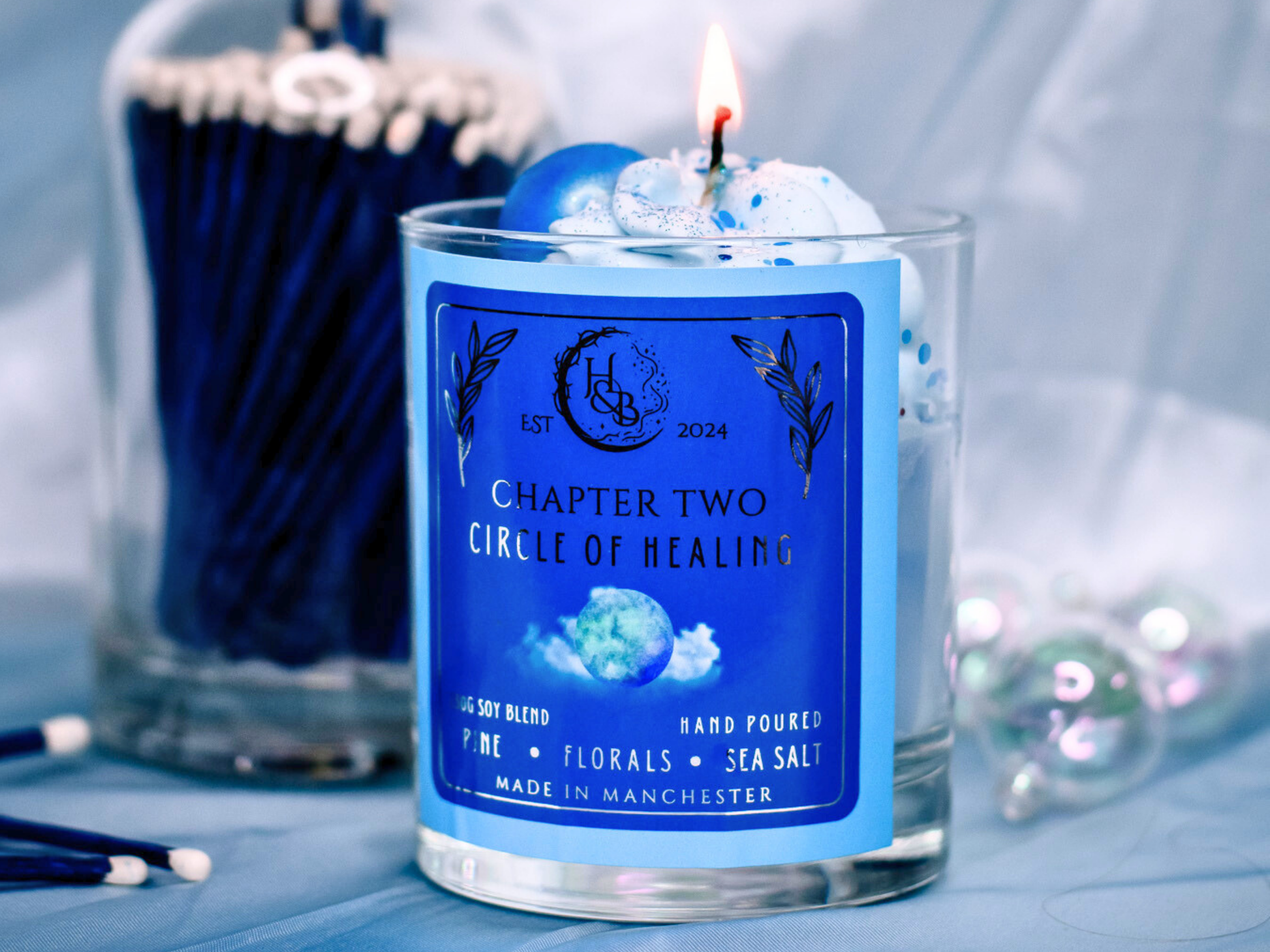 CIRCLE OF HEALING - Fresh & Floral Scented Whipped Candle Hex & Boon