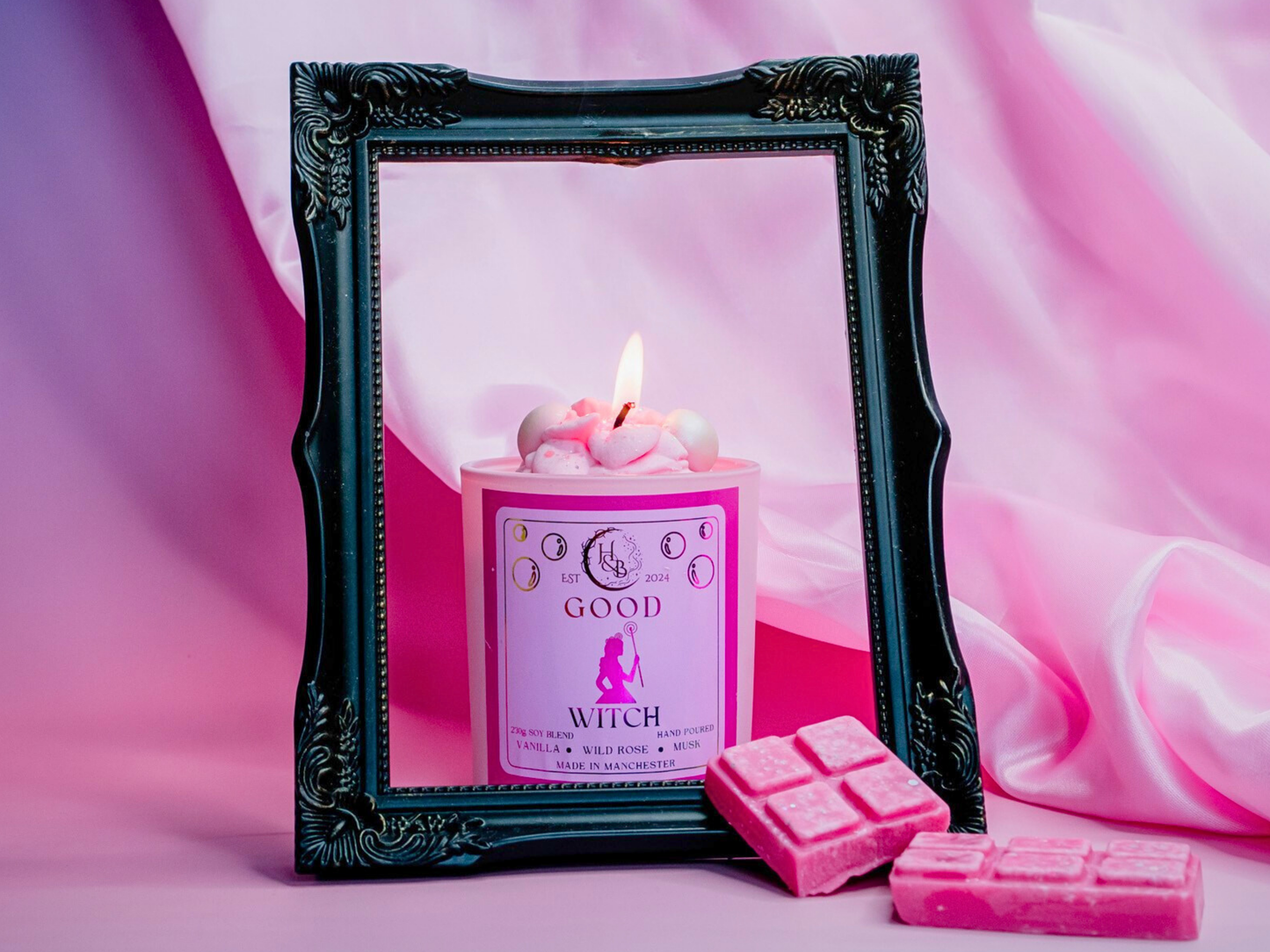 GOOD WITCH - Rose & Vanilla Scented Whipped Candle Hex & Boon