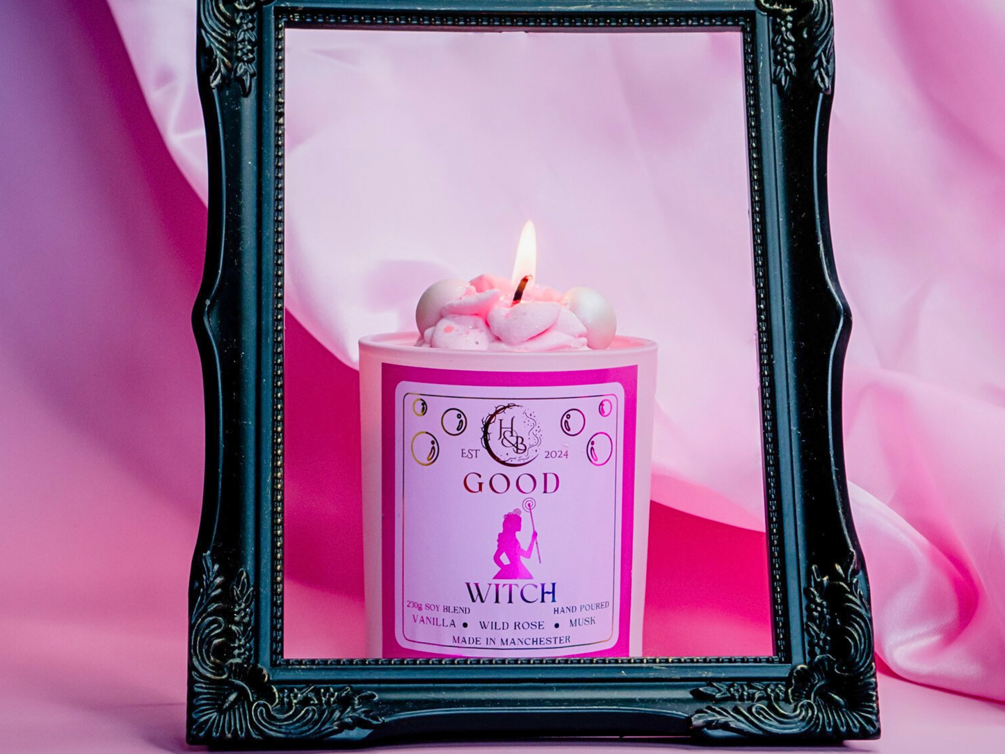 GOOD WITCH - Rose & Vanilla Scented Whipped Candle Hex & Boon