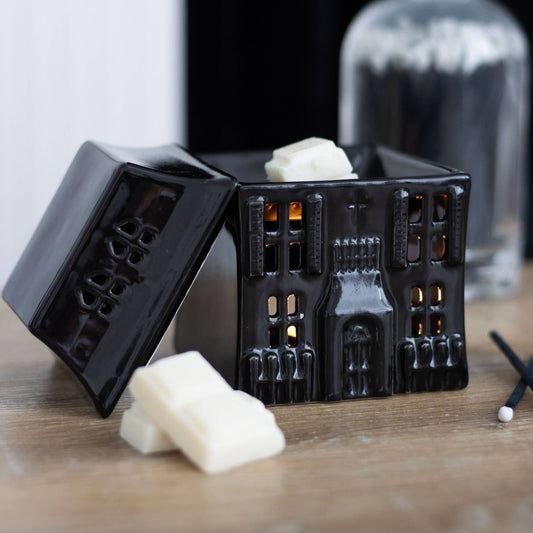 Gothic Black Haunted House Halloween Oil Burner Something Different Wholesale