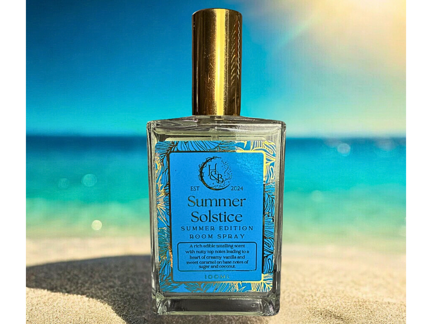 SUMMER SOLSTICE - Gourmand Nutty, Caramel, Coconut Room Spray Hex & Boon