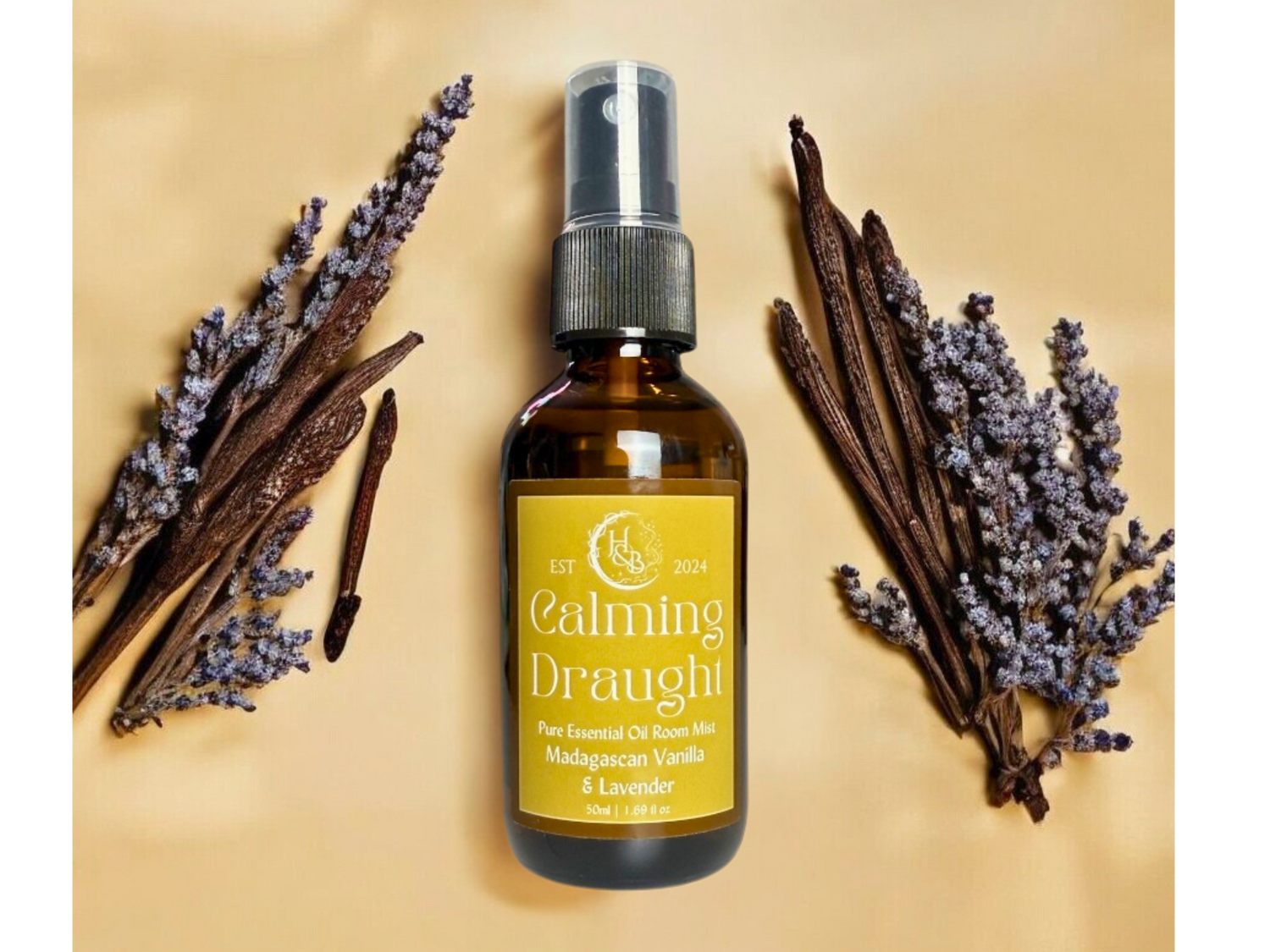 Calming Draught - Madagascan Vanilla & Lavender Essential Oil Room Mist Hex & Boon