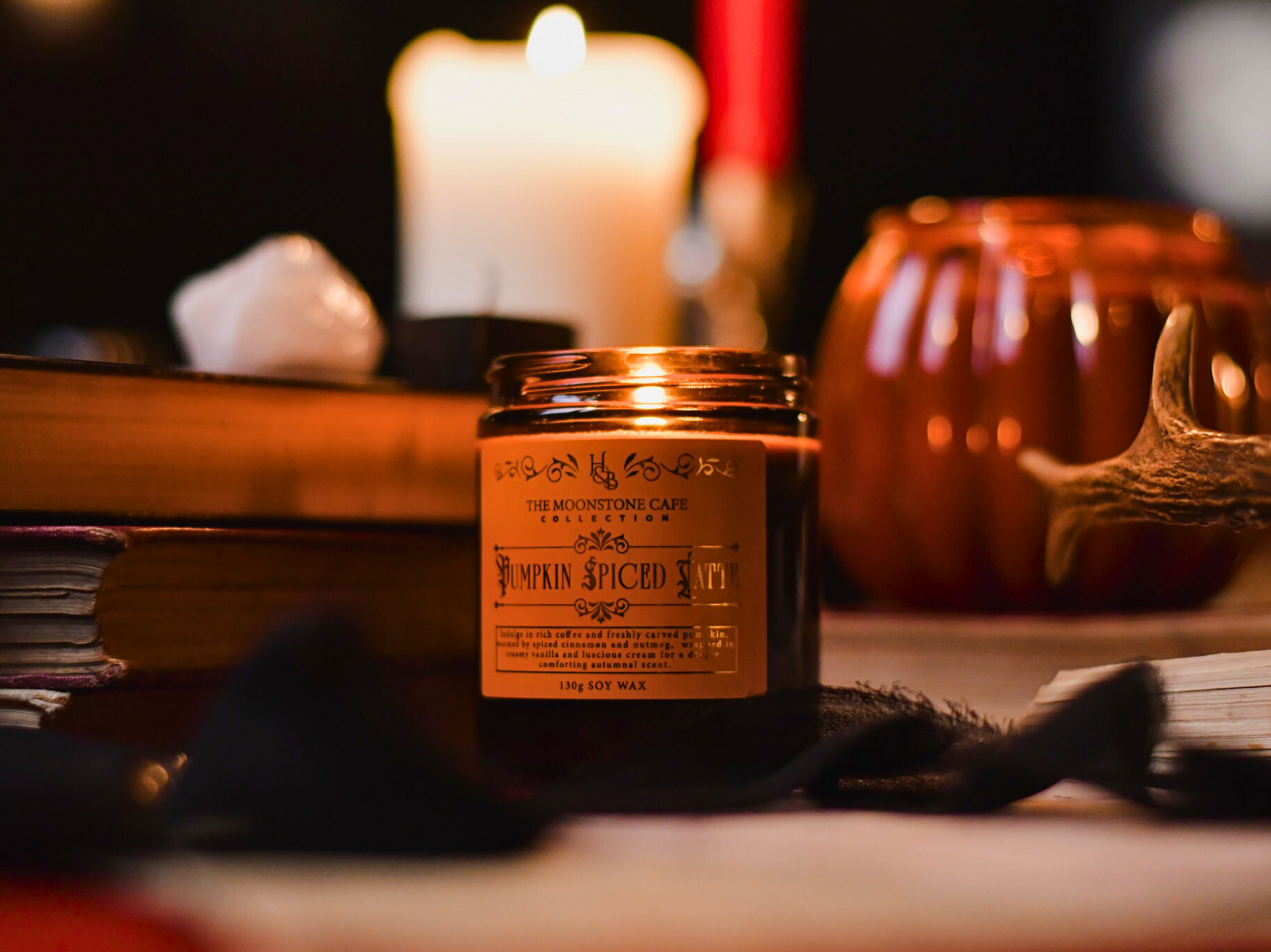 Pumpkin Spiced Latte Scented Soy Candle 130g Hex & Boon