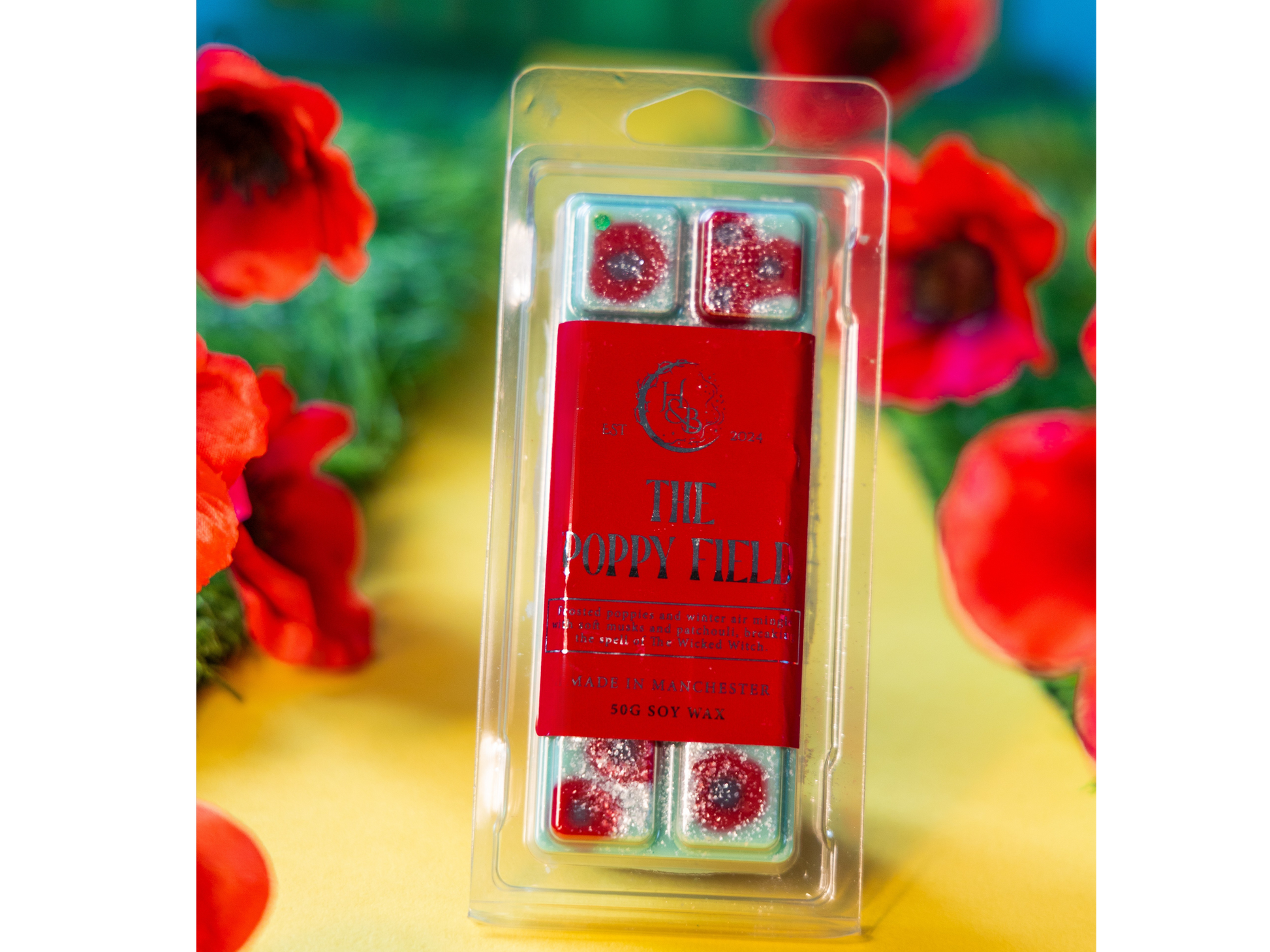 The Poppyfield (Poppy, Fig & Vanilla) Scented Wax Melt Bar Hex & Boon