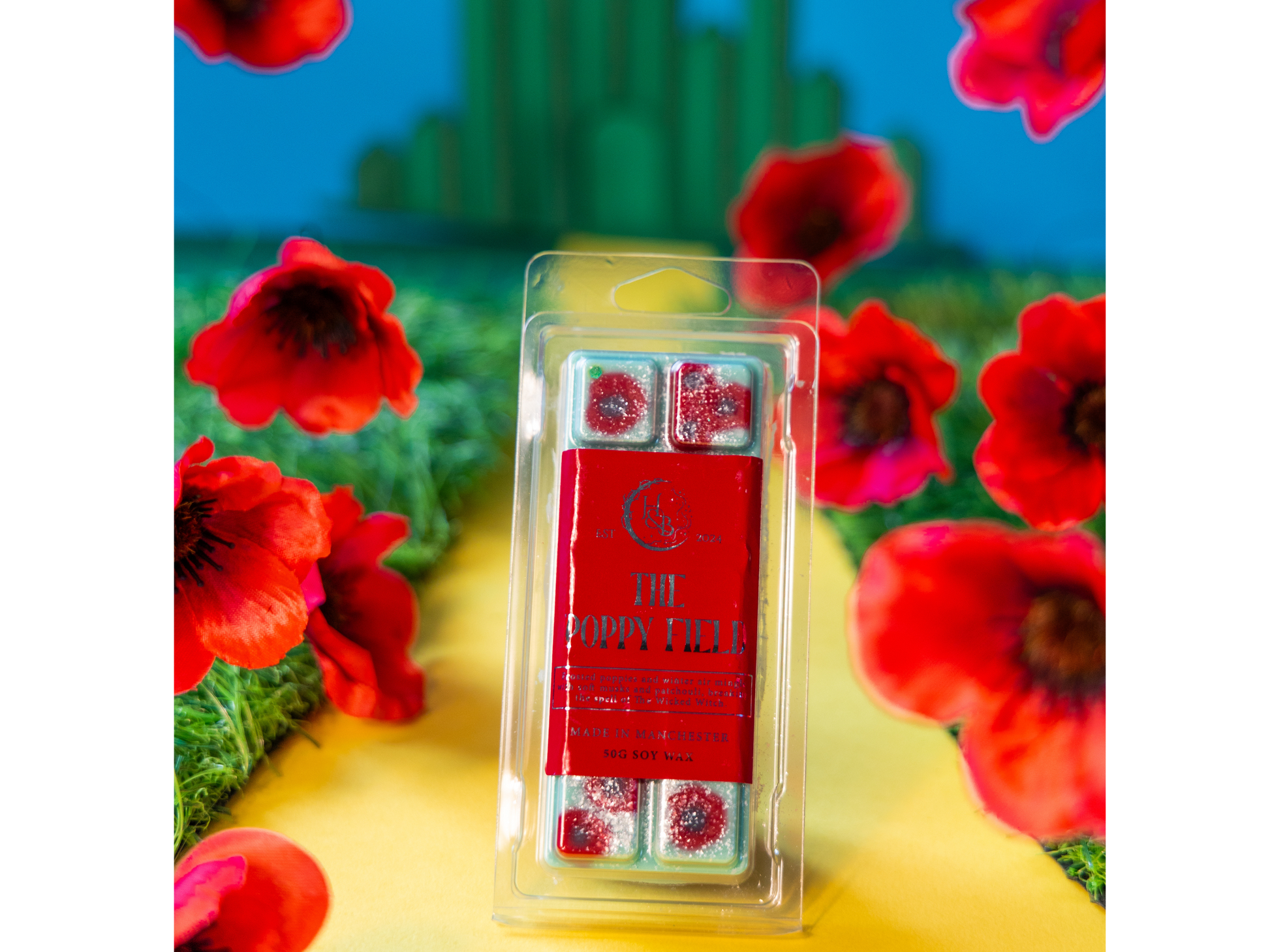 The Poppyfield (Poppy, Fig & Vanilla) Scented Wax Melt Bar Hex & Boon