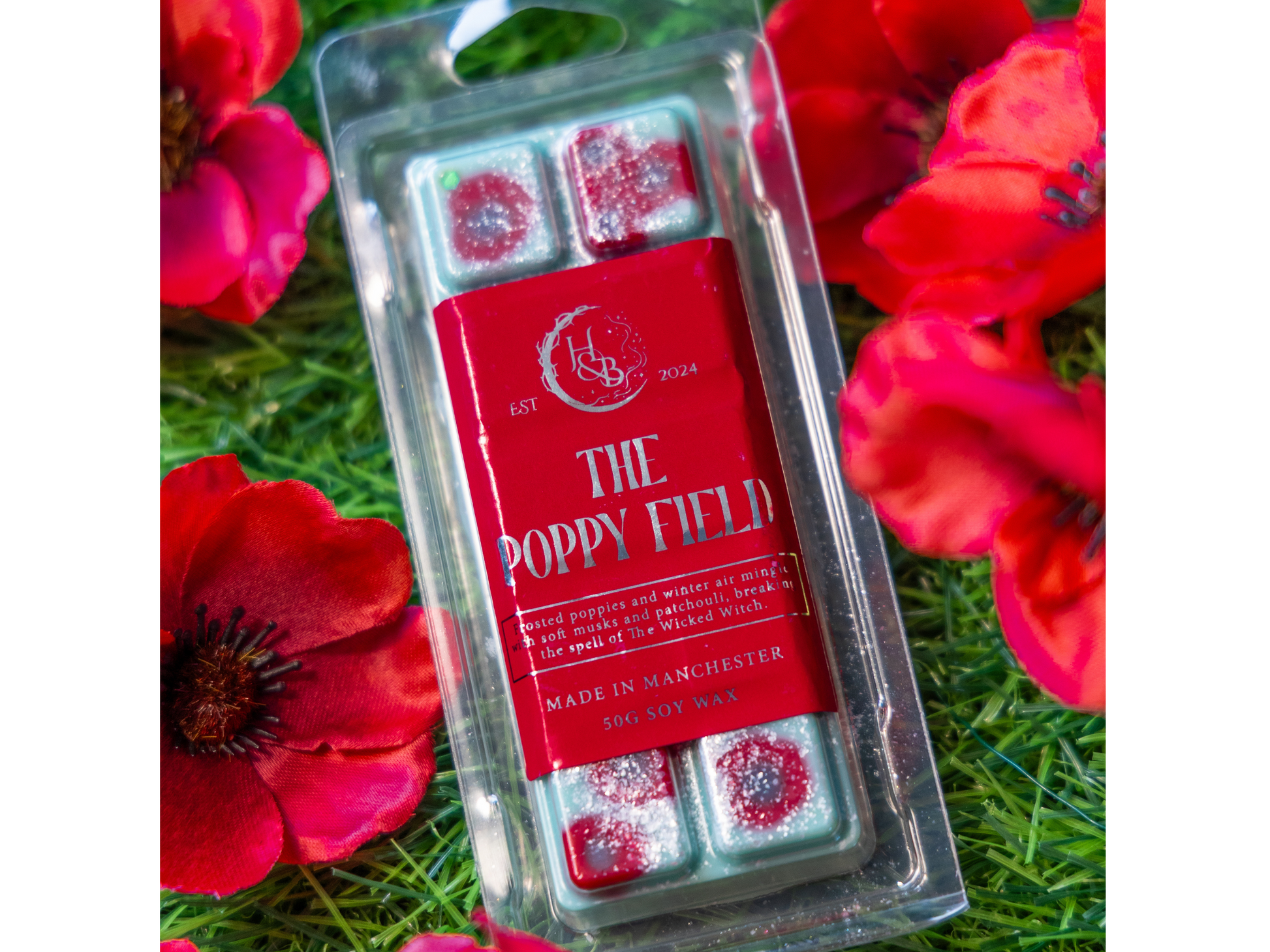 The Poppyfield (Poppy, Fig & Vanilla) Scented Wax Melt Bar Hex & Boon