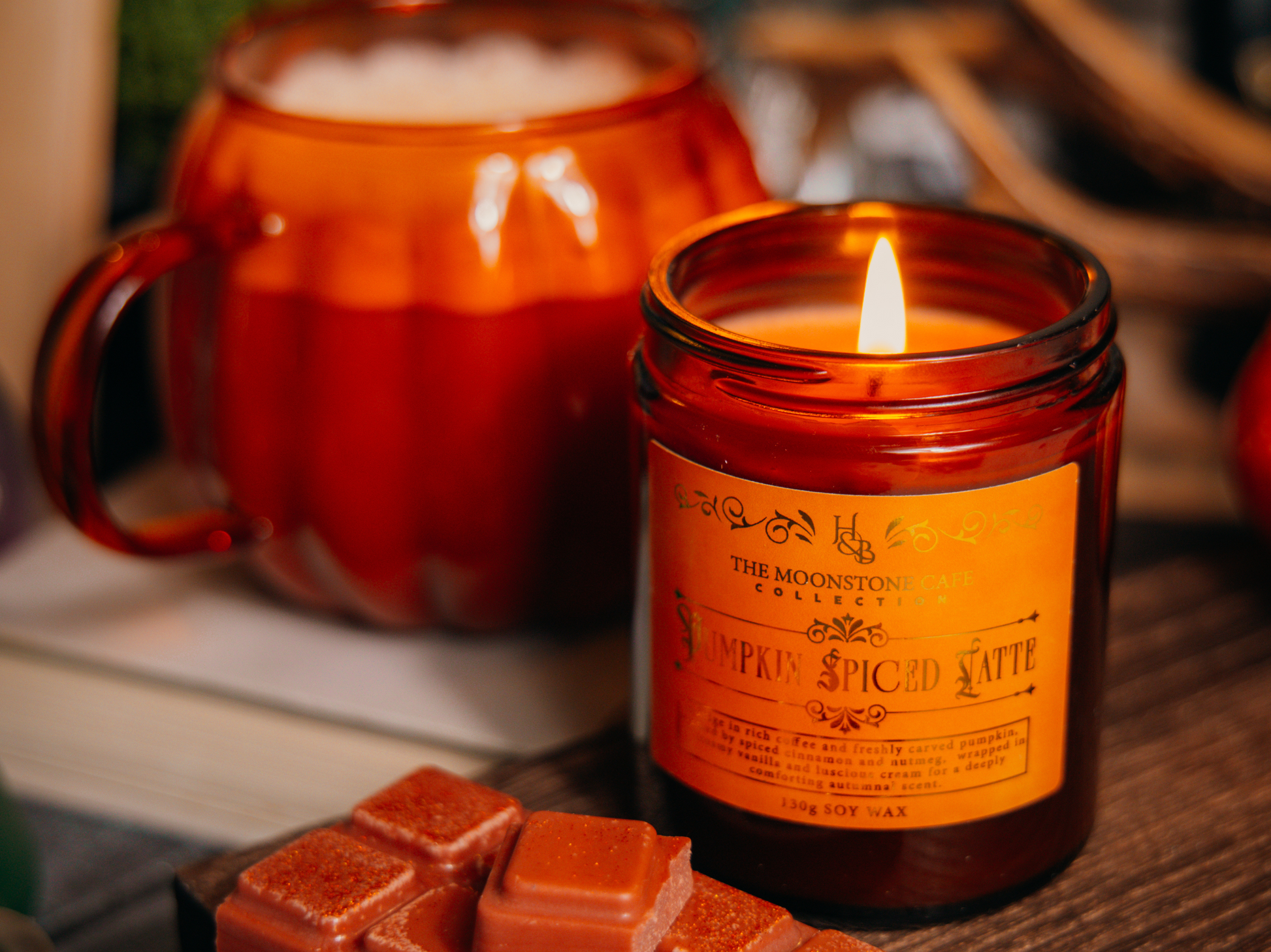 Pumpkin Spiced Latte Scented Soy Candle 130g Hex & Boon