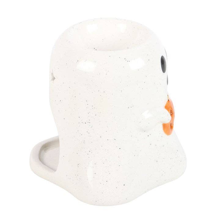 Ghost Shaped Halloween Oil Burner & Wax Warmer with Pumpkin Something Different Wholesale