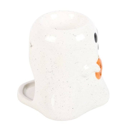 Ghost Shaped Halloween Oil Burner & Wax Warmer with Pumpkin Something Different Wholesale