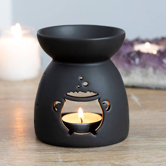 Gothic Black Cauldron Cut Out Oil Burner and Wax Warmer Something Different Wholesale