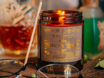 Warlock Whiskey Scented Soy Candle 130g Hex & Boon