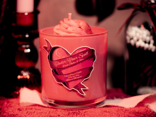 UNDER YOUR SPELL - Dark Rose & Amber Scented Candle Hex & Boon