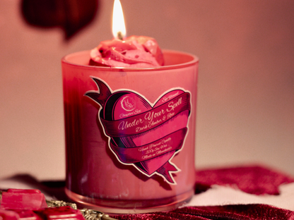 UNDER YOUR SPELL - Dark Rose & Amber Scented Candle Hex & Boon