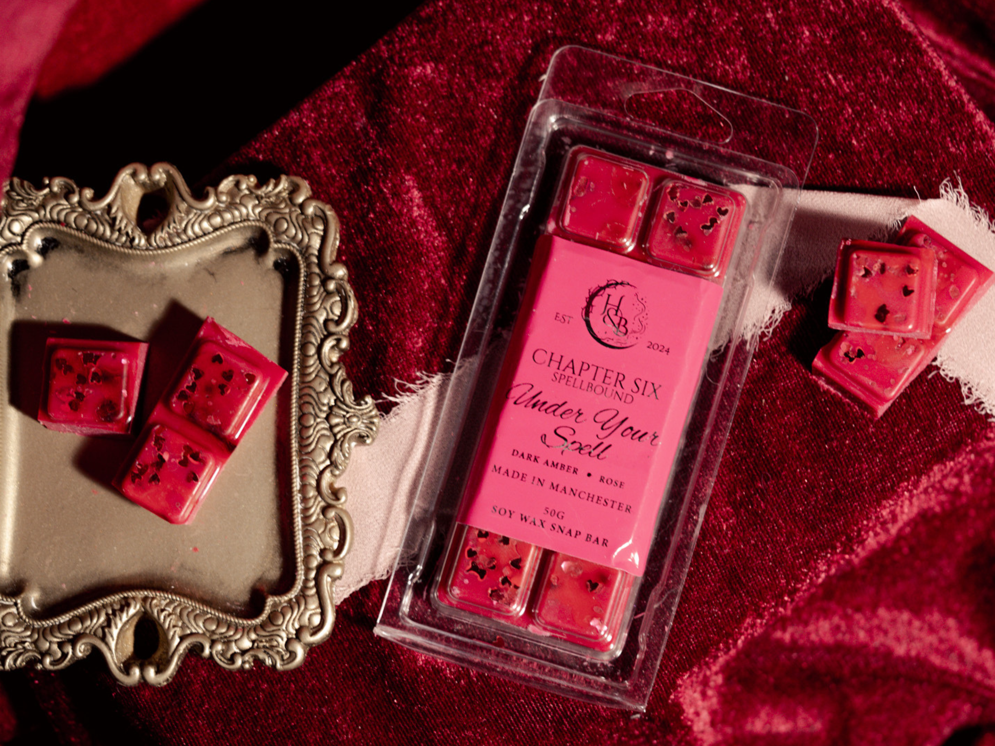 UNDER YOUR SPELL - Dark Rose & Amber Scented Candle Hex & Boon