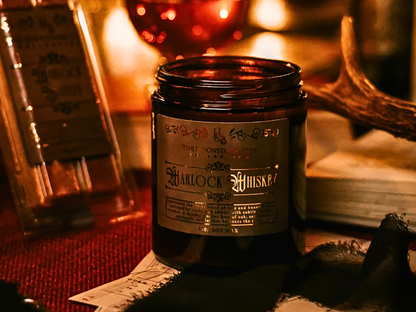 Warlock Whiskey Scented Soy Candle 130g Hex & Boon