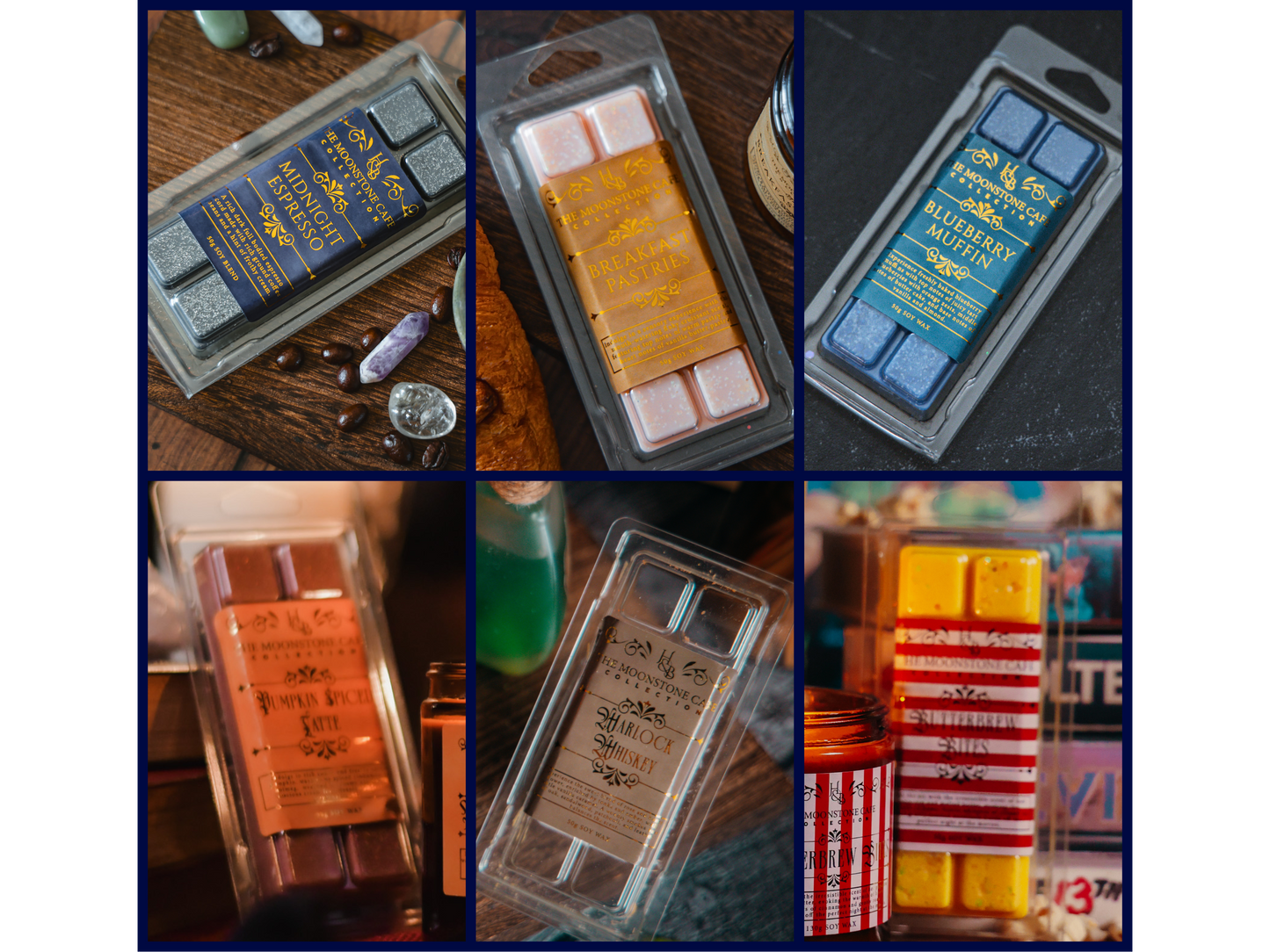 The Moonstone Cafe Soy Wax Melt Bars Hex & Boon