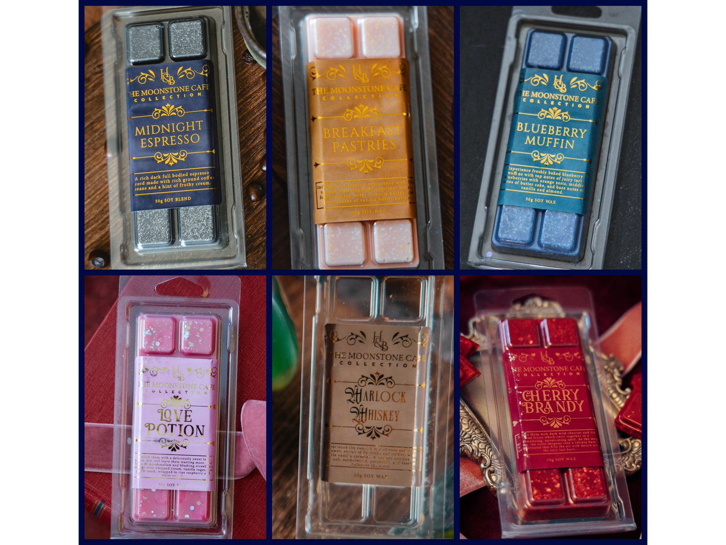The Moonstone Cafe Soy Wax Melt Bars Hex & Boon