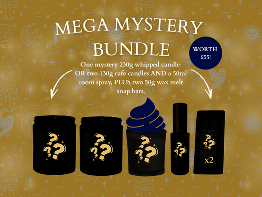 Mega Magical Mystery Bundle (Candle, Room Spray and Wax Melts) Worth £55! Hex & Boon