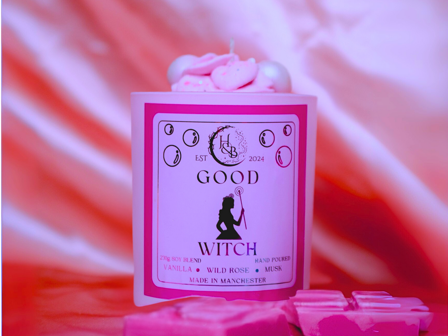 GOOD WITCH - Rose & Vanilla Scented Whipped Candle Hex & Boon