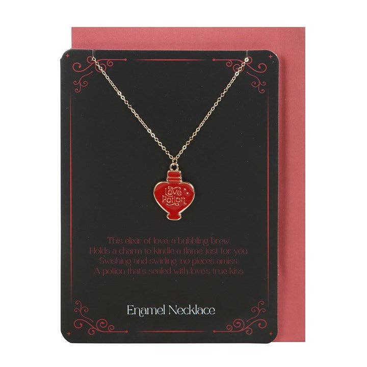 Love Potion Pendant Necklace Greeting Card